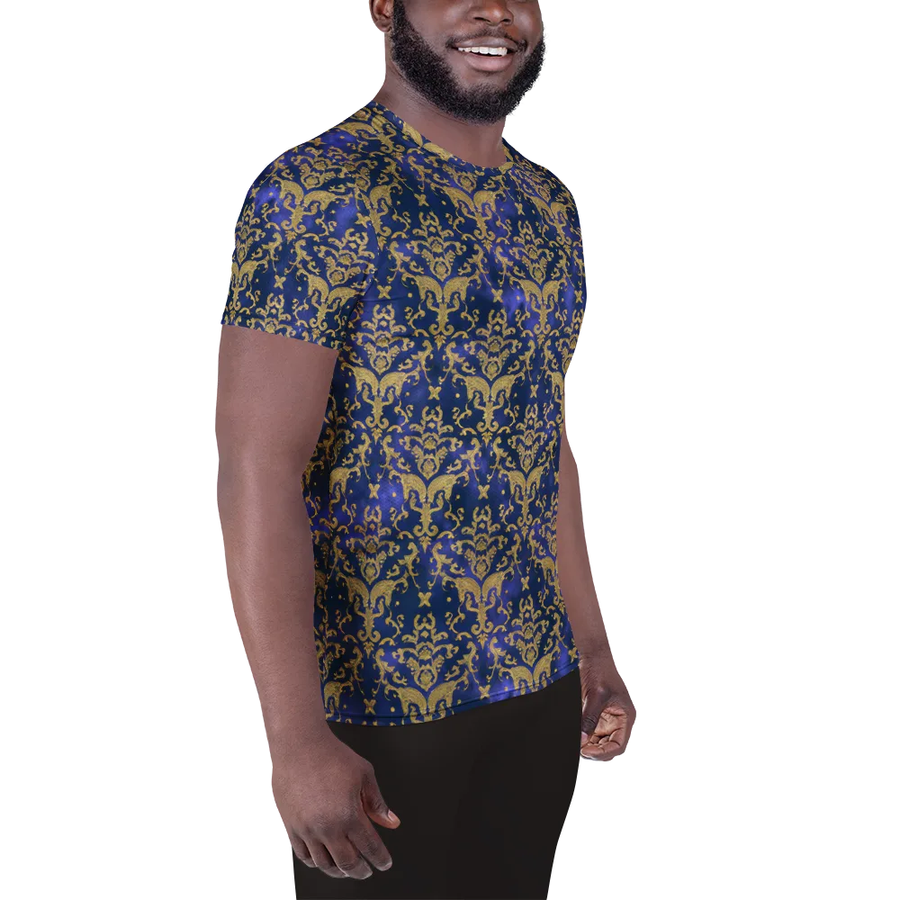 Royal Filigree on Men's Athletic T-Shirt — Right