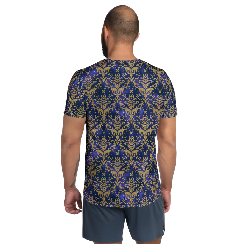 Royal Filigree on Men's Athletic T-Shirt — Back