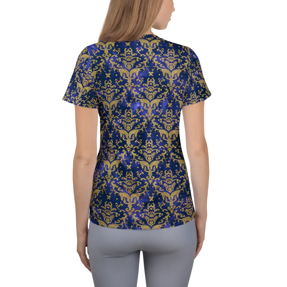 Royal Filigree on Women's Athletic T-Shirt — Back