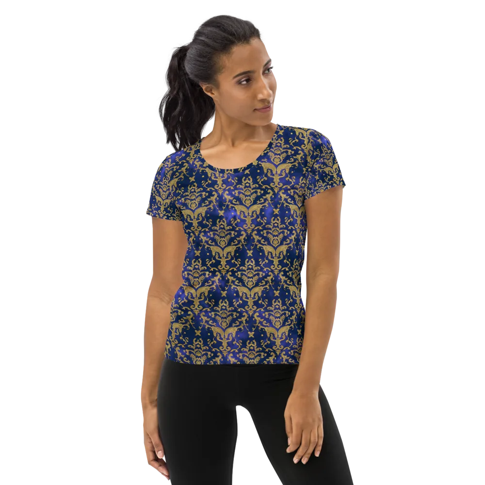 Royal Filigree on Women's Athletic T-Shirt — Front