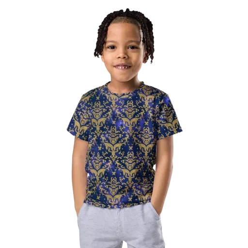 Royal Filigree on a Kids Crew Neck T-Shirt