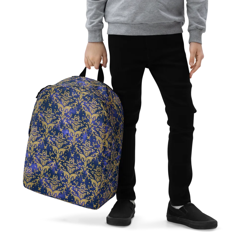 Royal Filigree on Minimalist Backpack — Zoomed-in