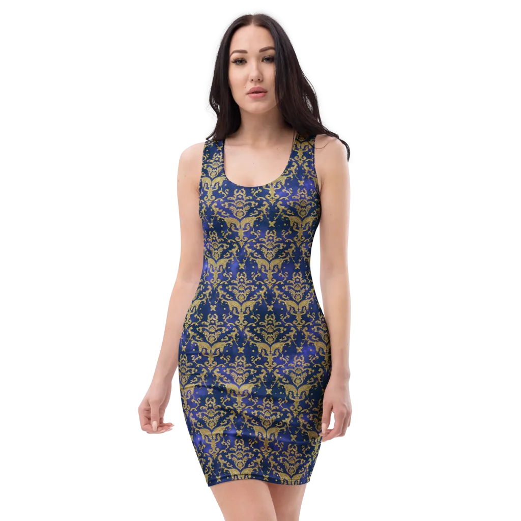Royal Filigree on Bodycon Dress — Front