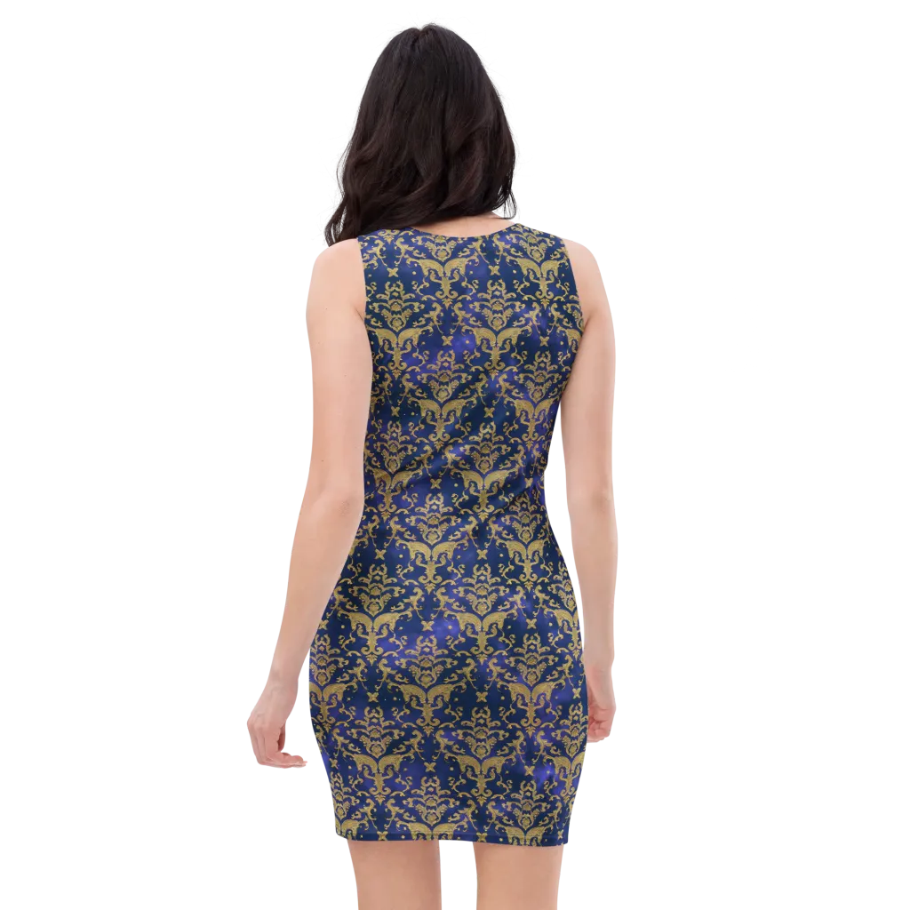 Royal Filigree on Bodycon Dress — Back