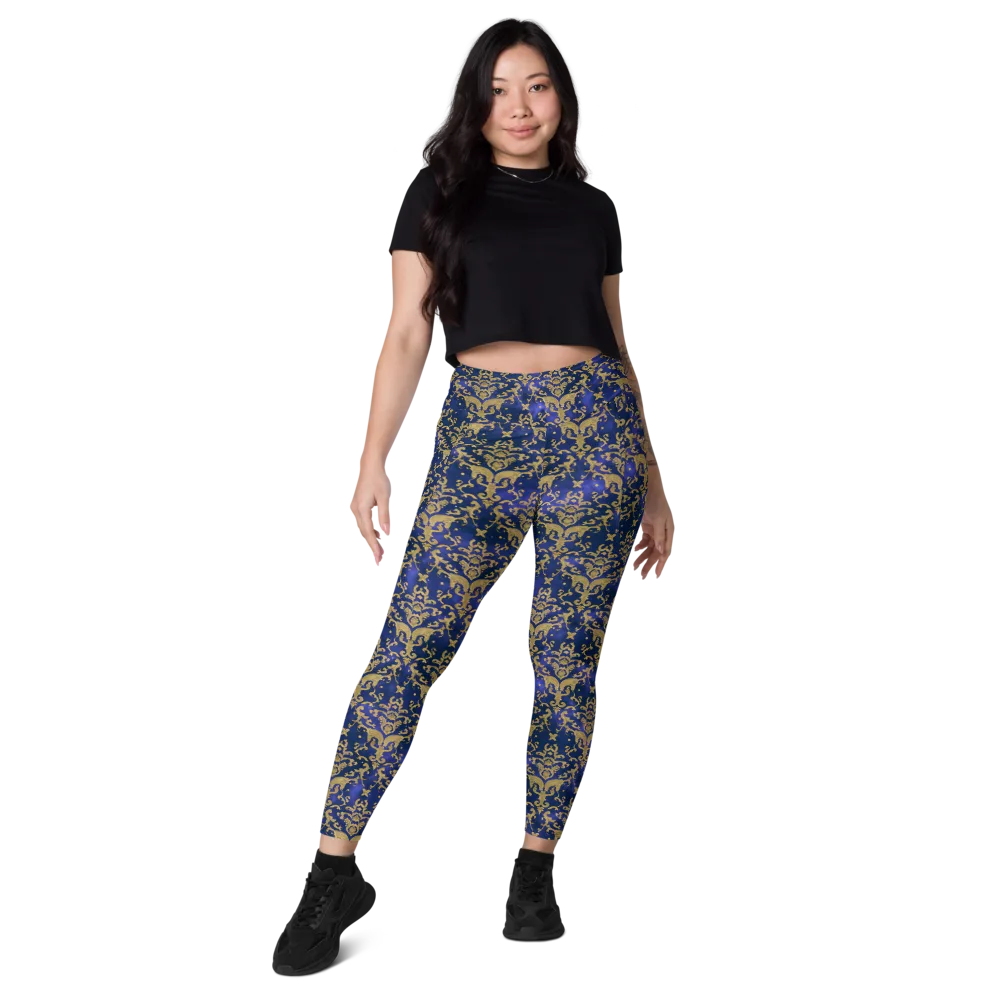 Royal Filigree on Leggings with Pockets — Front