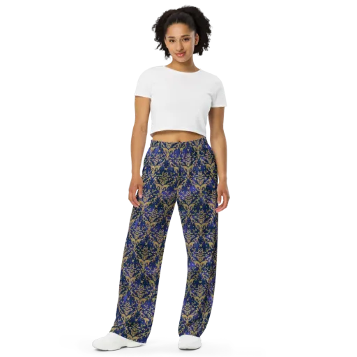 Royal Filigree on a Wide-Leg Pants