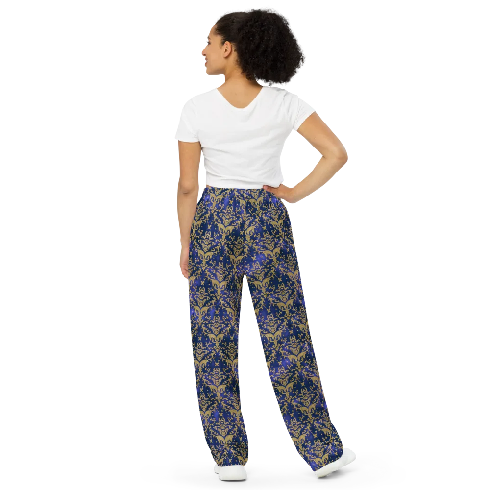 Royal Filigree on Wide-Leg Pants — Back