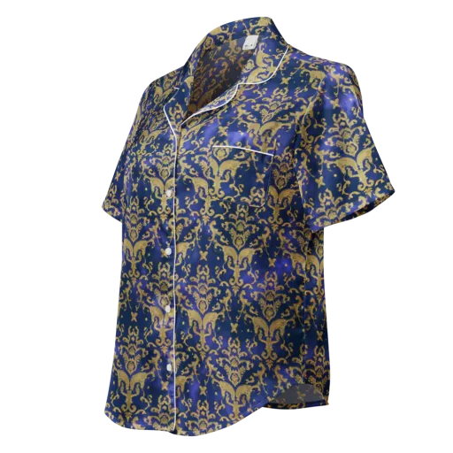 Royal Filigree on a Women's Short Sleeve Pajama Top