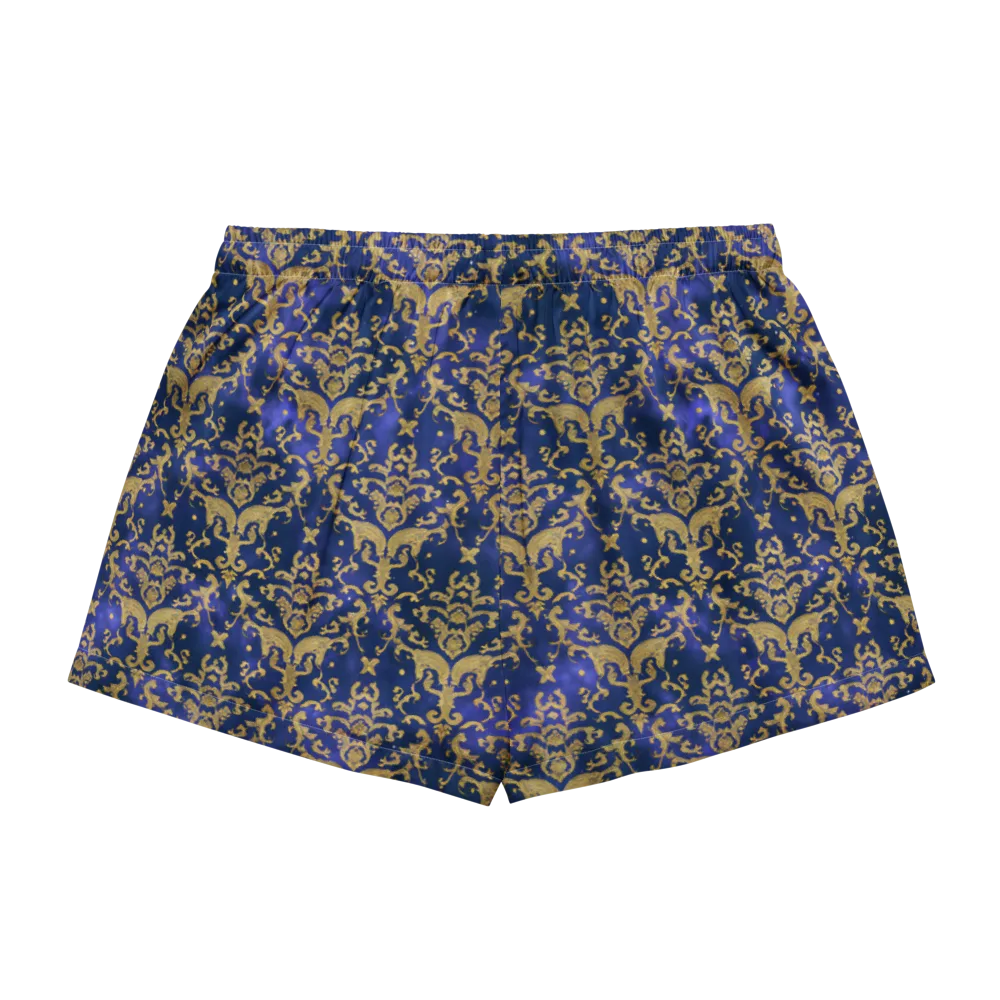 Royal Filigree on Women's Pajama Shorts — Back