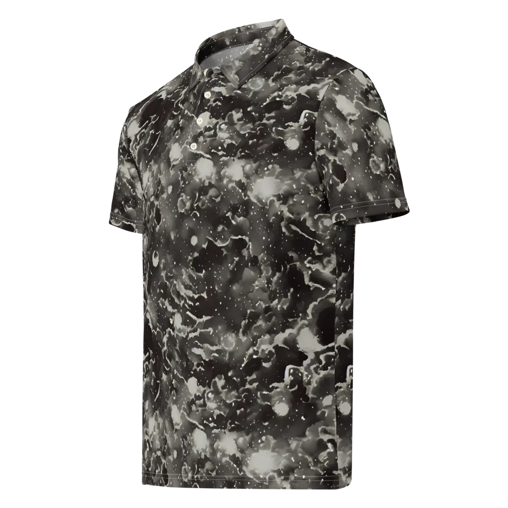 Obsidian Mist on Men's Slim Fit Polo Shirt — Left Front