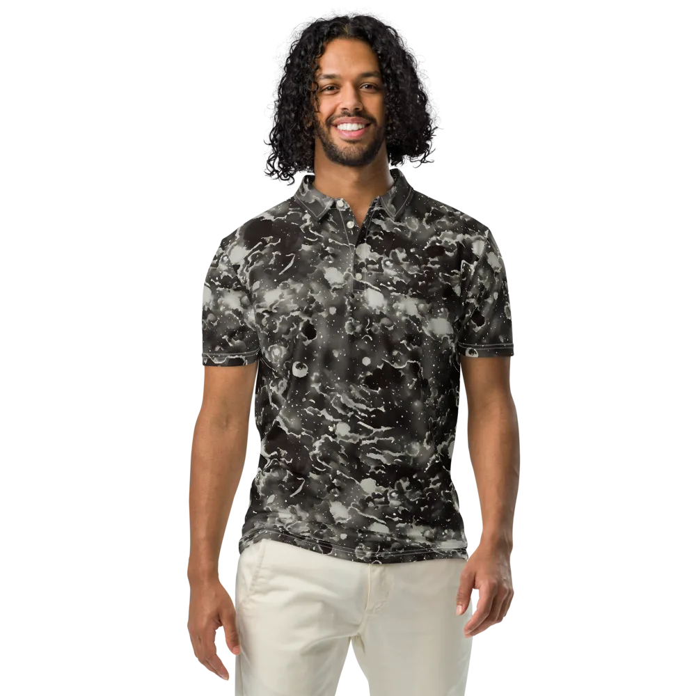 Obsidian Mist on Men's Slim Fit Polo Shirt — Front