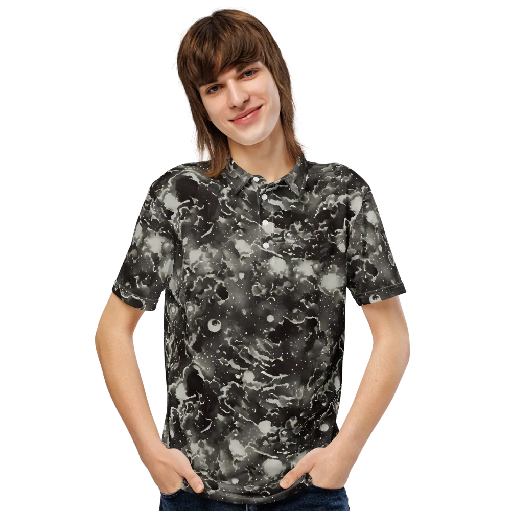 Obsidian Mist on Men's Slim Fit Polo Shirt — Front