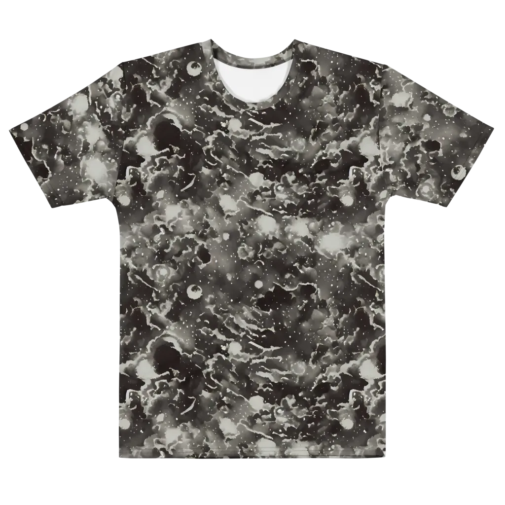 Obsidian Mist on Men's Cotton Crew Neck T-Shirt — Front