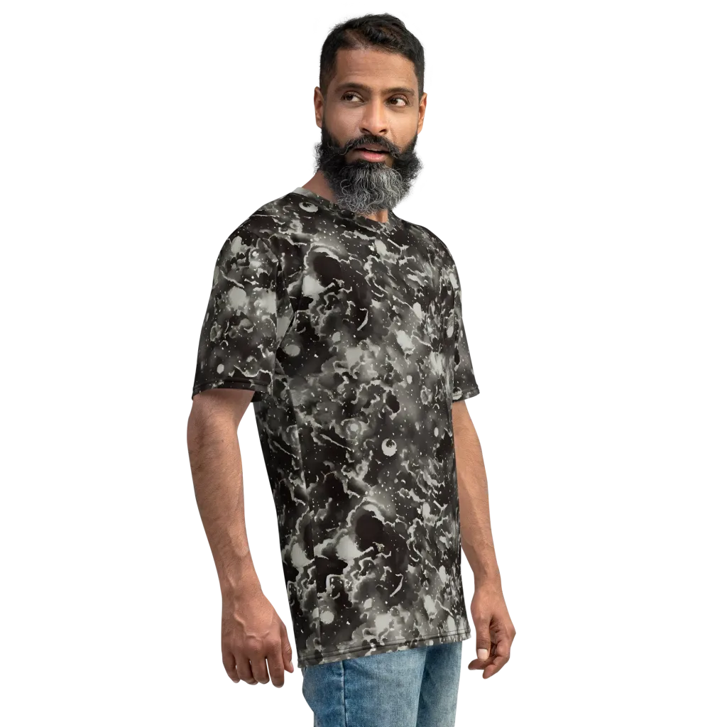 Obsidian Mist on Men's Crew Neck T-Shirt — Right