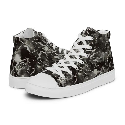 Obsidian Mist on a Men's High Top Canvas Shoes