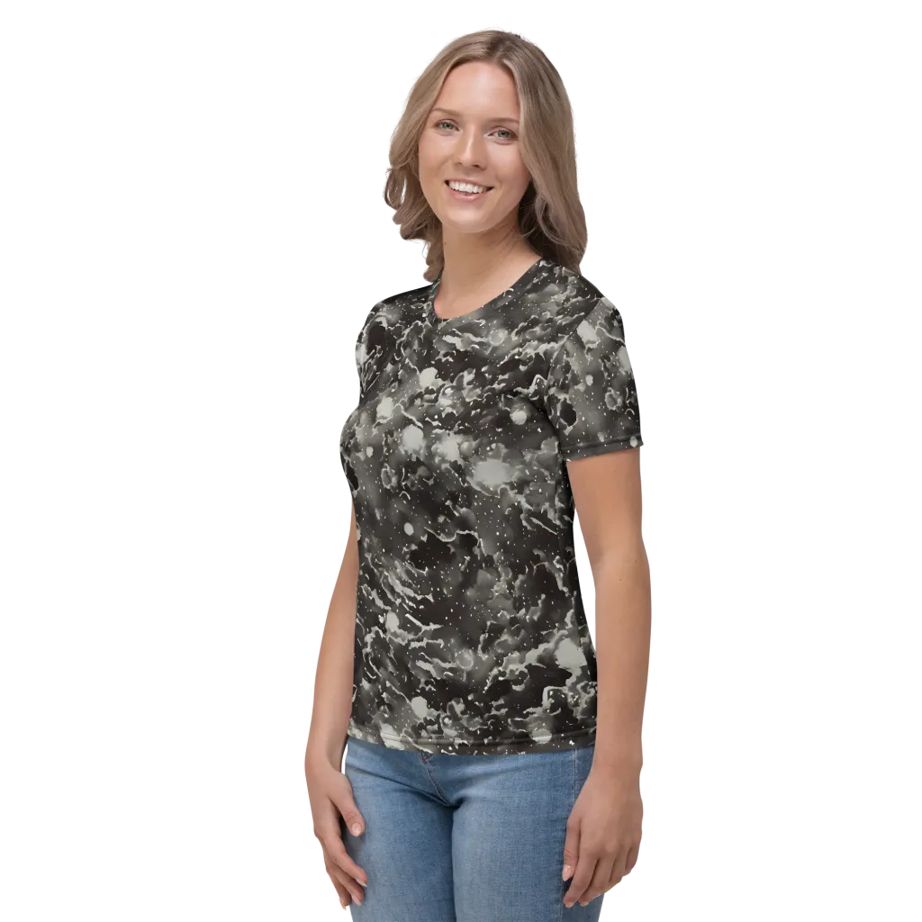 Obsidian Mist on Women's Crew Neck T-Shirt — Left