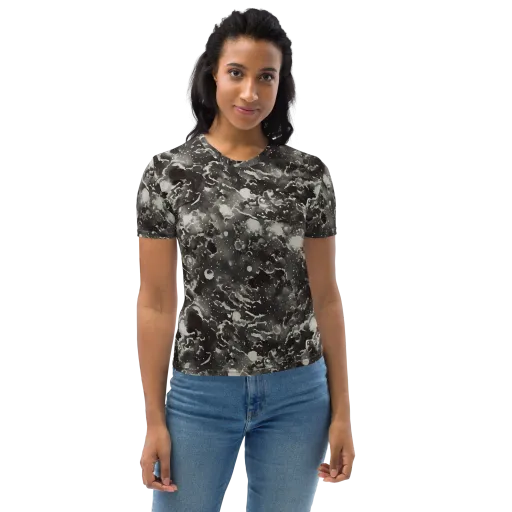 Obsidian Mist on a Women's Crew Neck T-Shirt