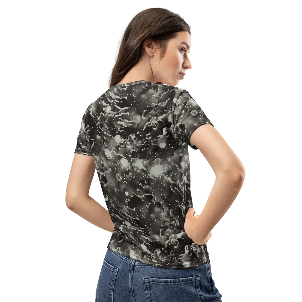 Obsidian Mist on Women's Crew Neck T-Shirt — Back