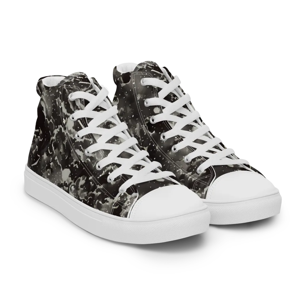 Obsidian Mist on Women's High Top Canvas Shoes — Right Front