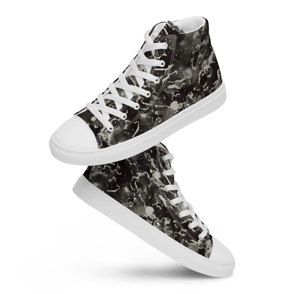 Obsidian Mist on Women's High Top Canvas Shoes — Front