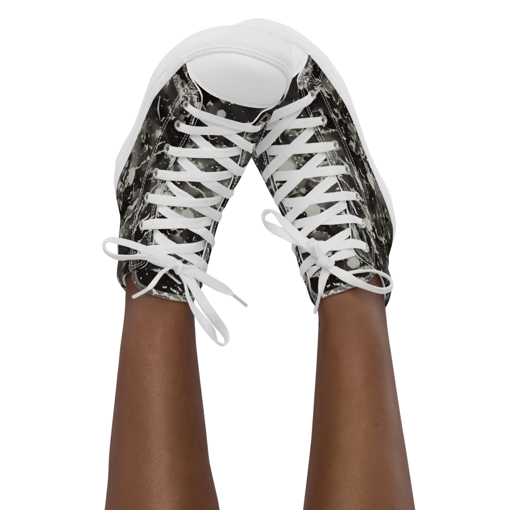 Obsidian Mist on Women's High Top Canvas Shoes — Front