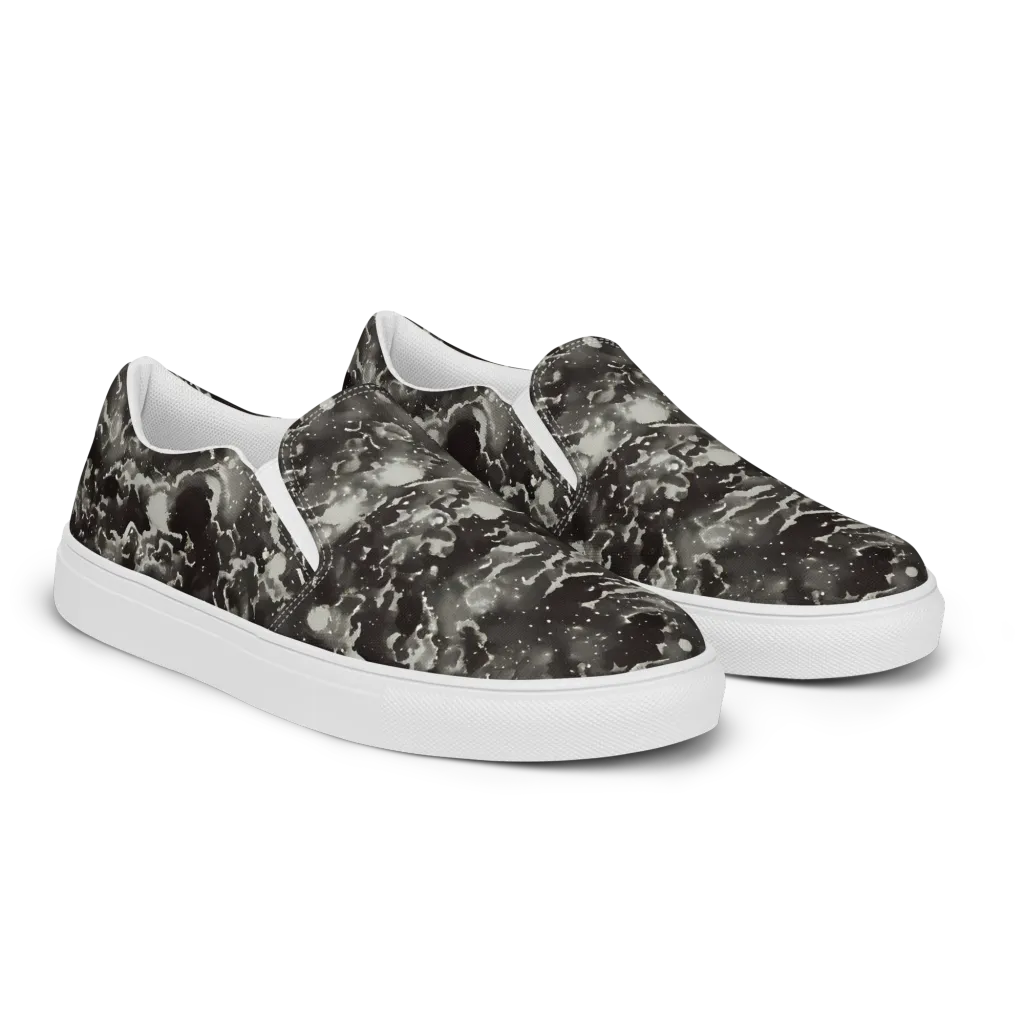 Obsidian Mist on Men's Slip-On Canvas Shoes — Right Front