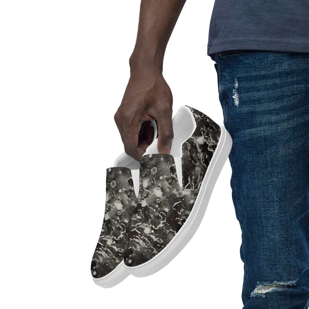 Obsidian Mist on Men's Slip-On Canvas Shoes — Left Front