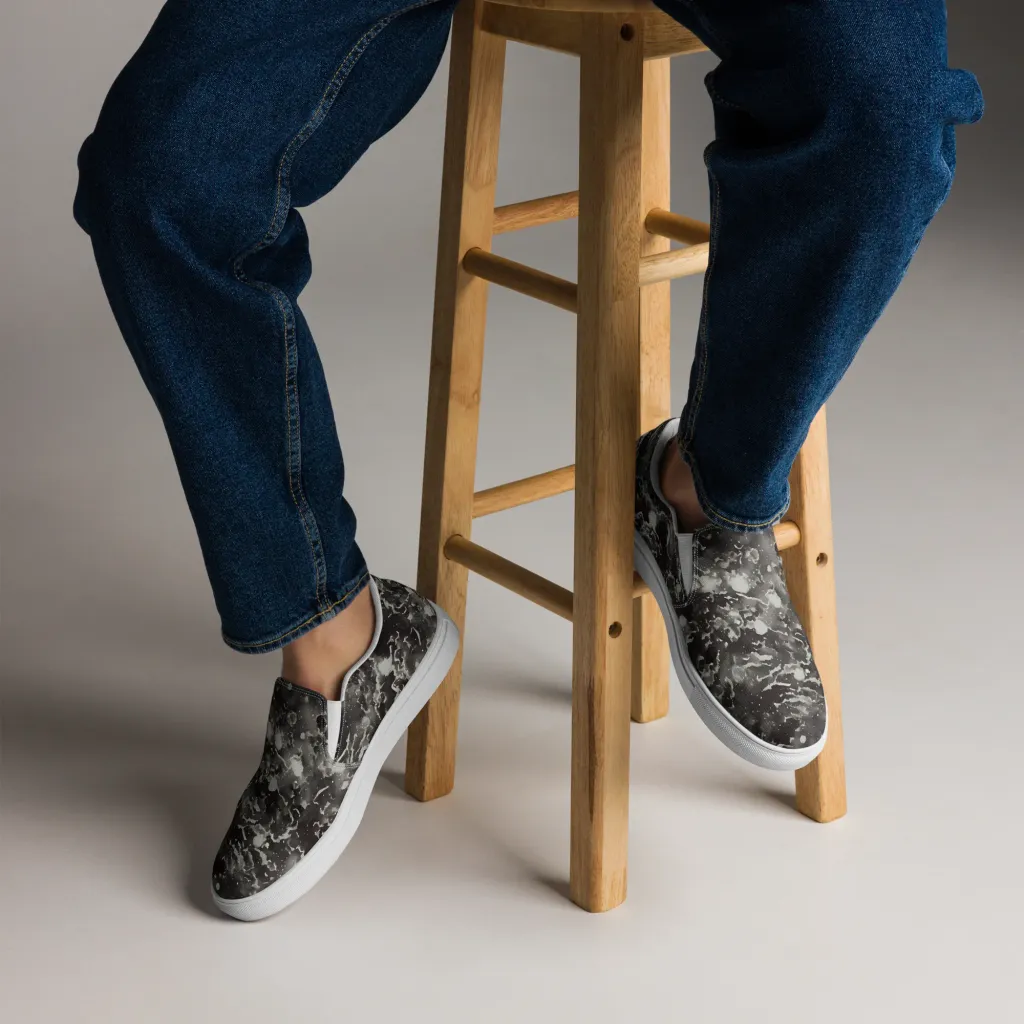Obsidian Mist on Men's Slip-On Canvas Shoes — Front