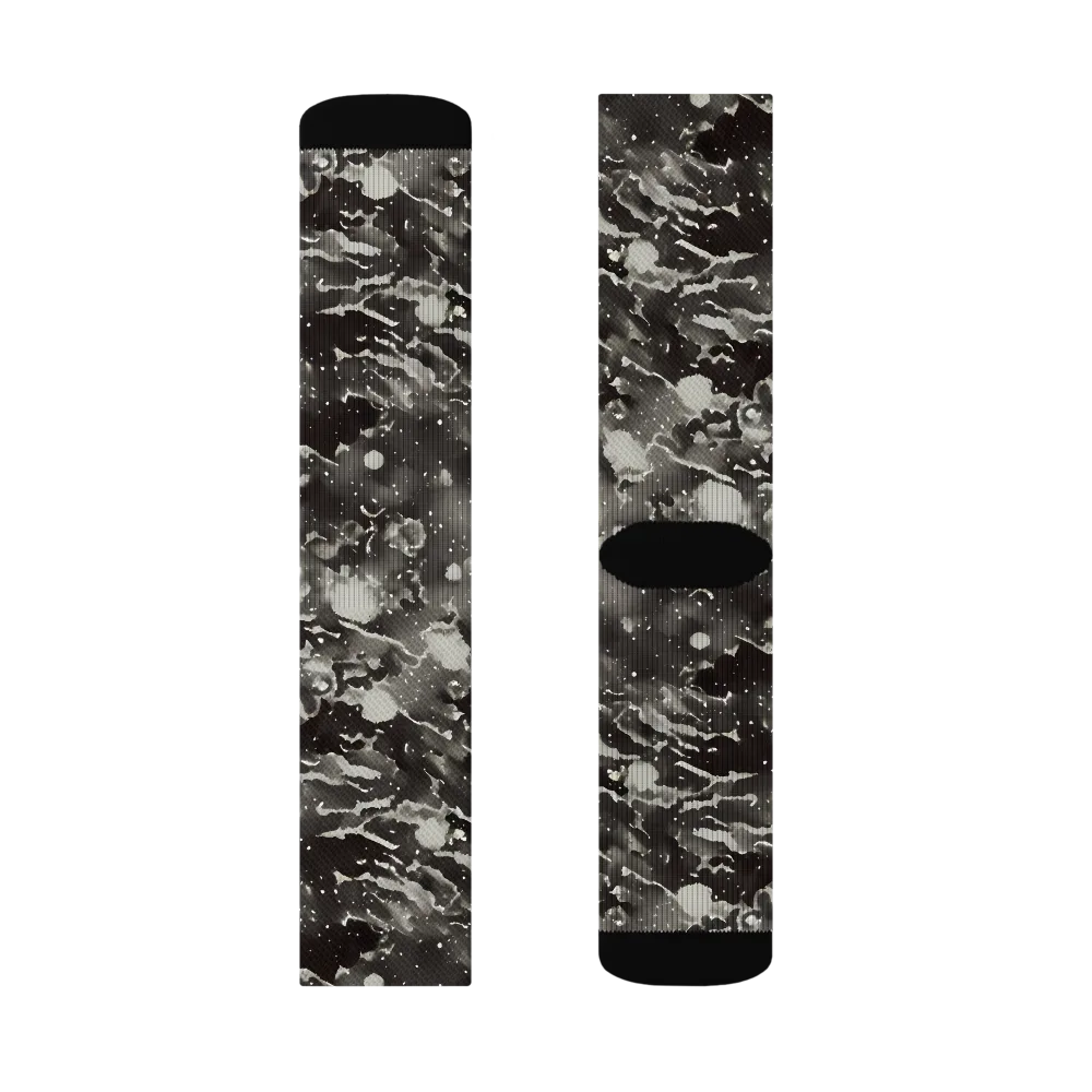 Obsidian Mist on Socks — Right Sock