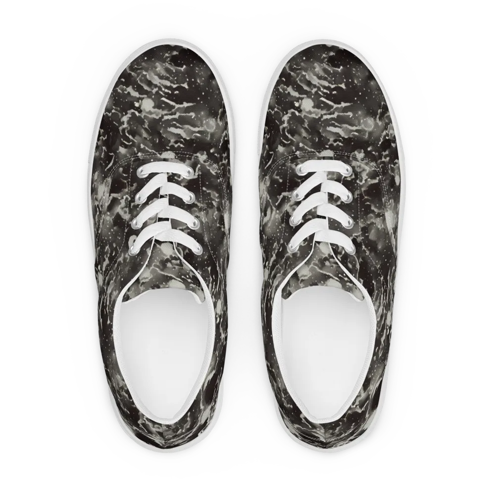 Obsidian Mist on Men's Lace-Up Canvas Shoes — Front