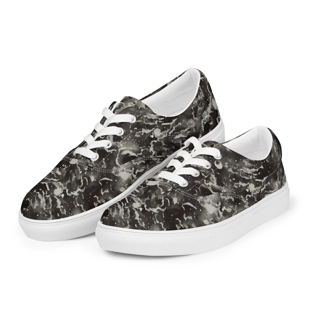 Obsidian Mist on Men's Lace-Up Canvas Shoes — Left Front