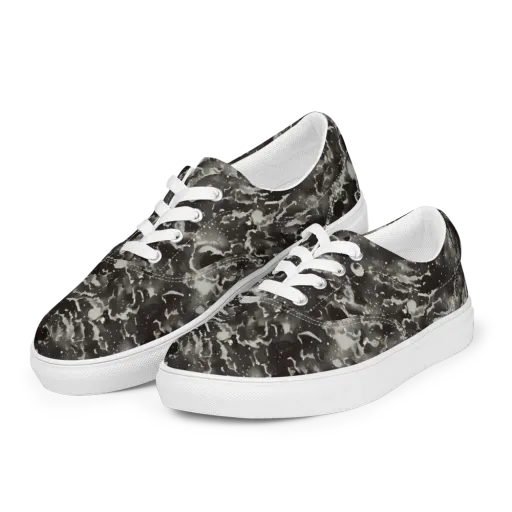 Obsidian Mist on a Men's Lace-Up Canvas Shoes