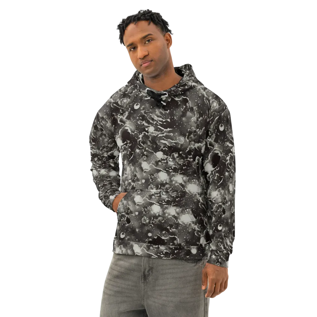 Obsidian Mist on Cotton Hoodie — Left Front