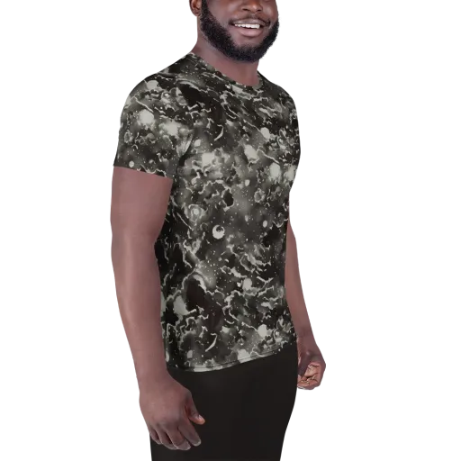 Obsidian Mist on a Men's Athletic T-Shirt
