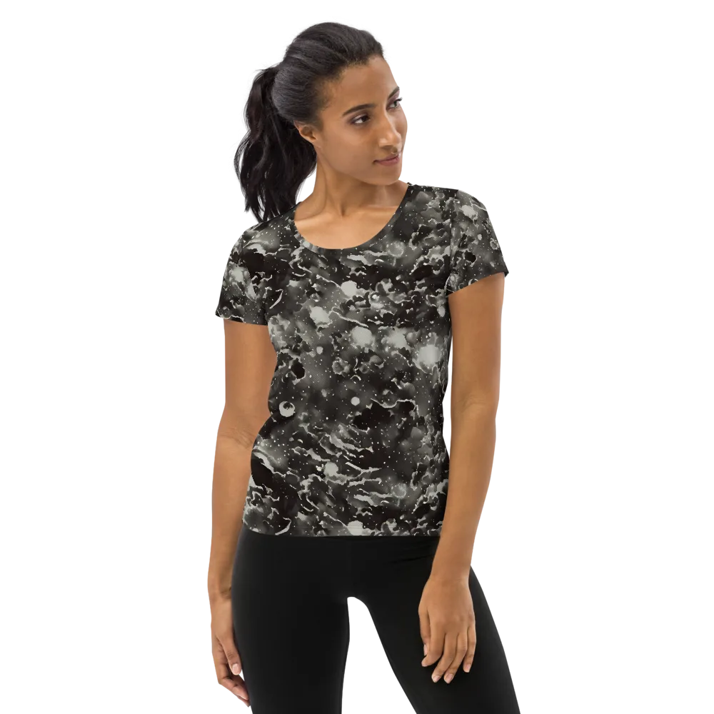 Obsidian Mist on Women's Athletic T-Shirt — Front
