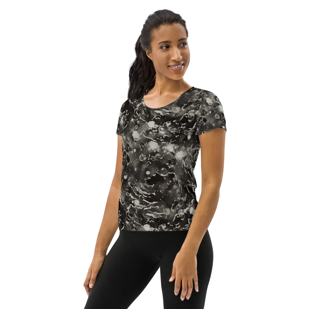Obsidian Mist on Women's Athletic T-Shirt — Left