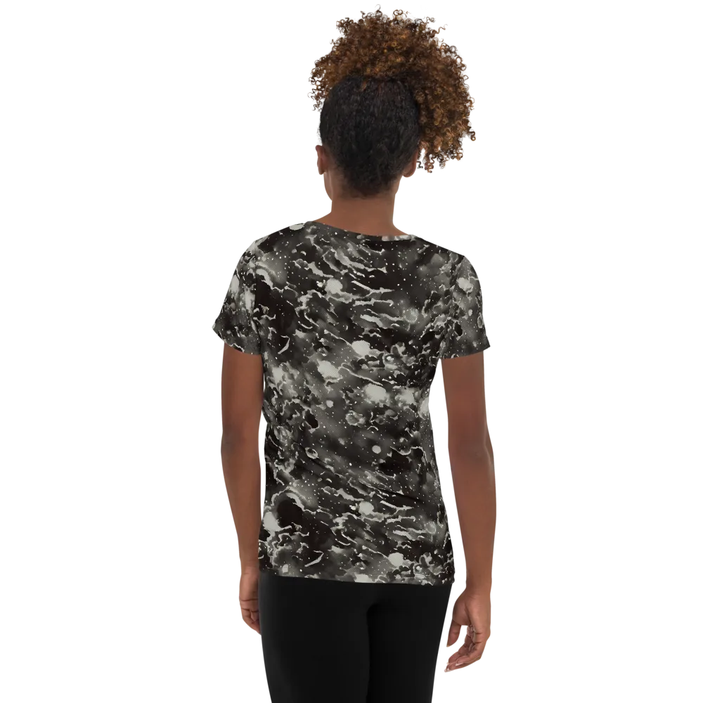 Obsidian Mist on Women's Athletic T-Shirt — Back