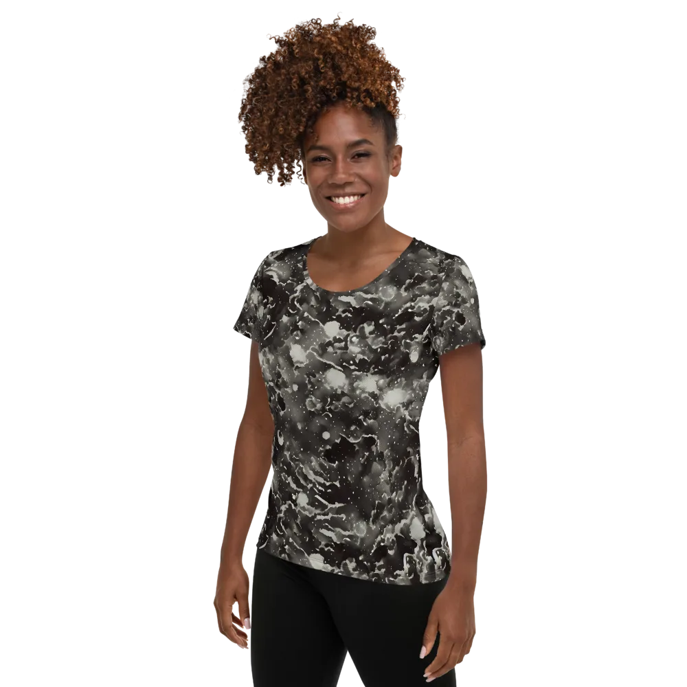 Obsidian Mist on Women's Athletic T-Shirt — Left