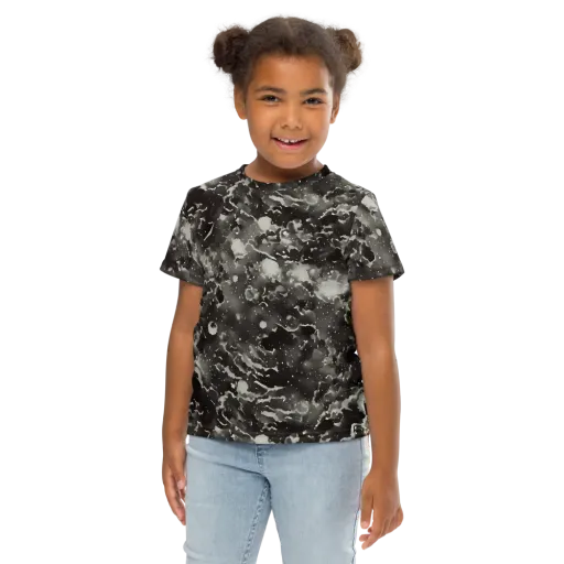 Obsidian Mist on a Kids Crew Neck T-Shirt