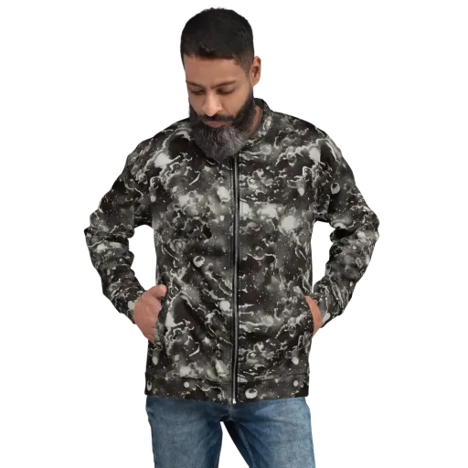 Obsidian Mist on a Bomber Jacket