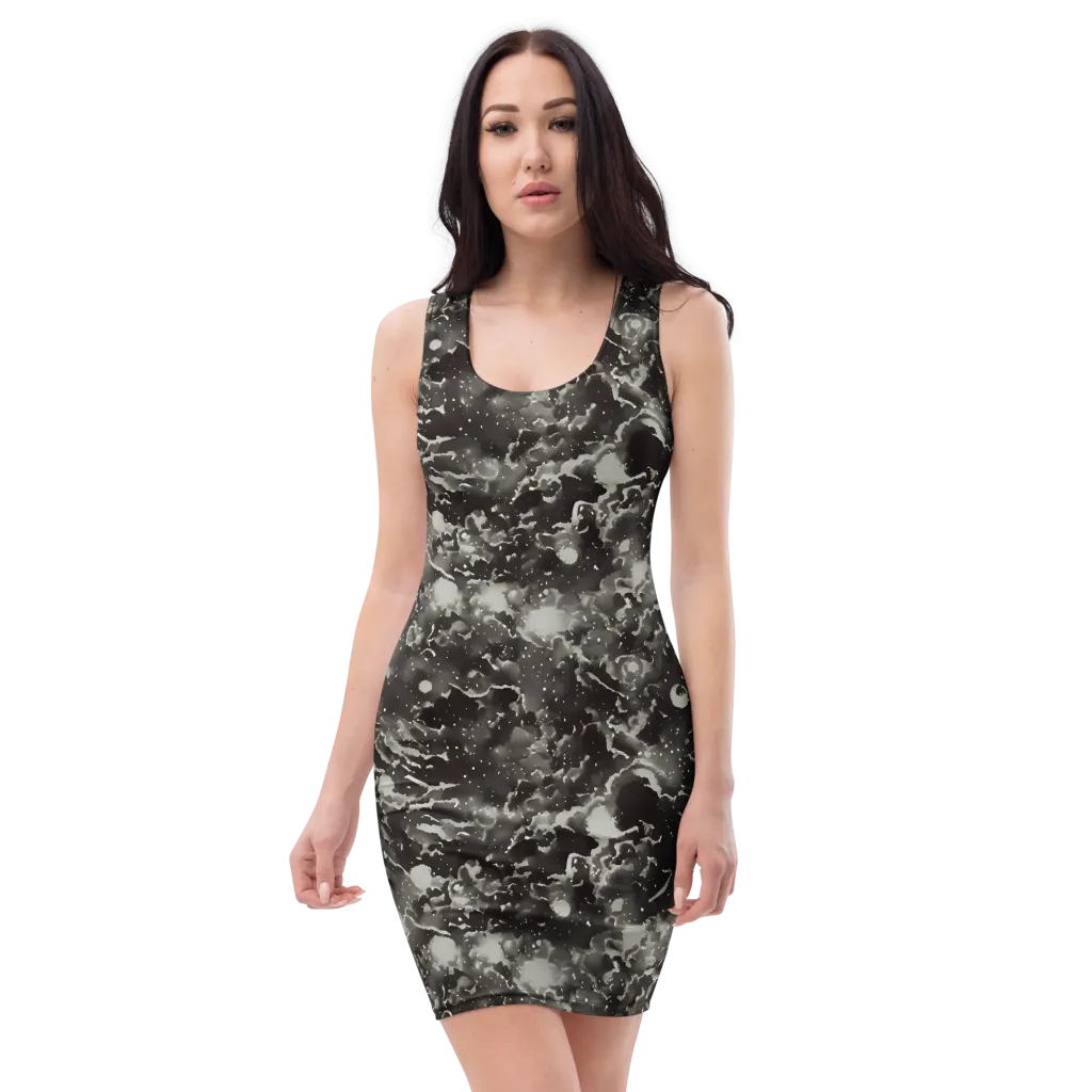 Obsidian Mist on Bodycon Dress — Front
