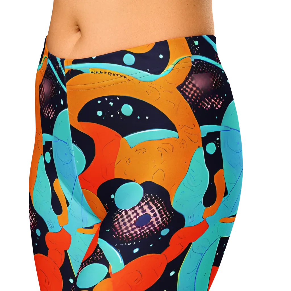 Deep Space Drip on Capri Leggings — Zoomed-in