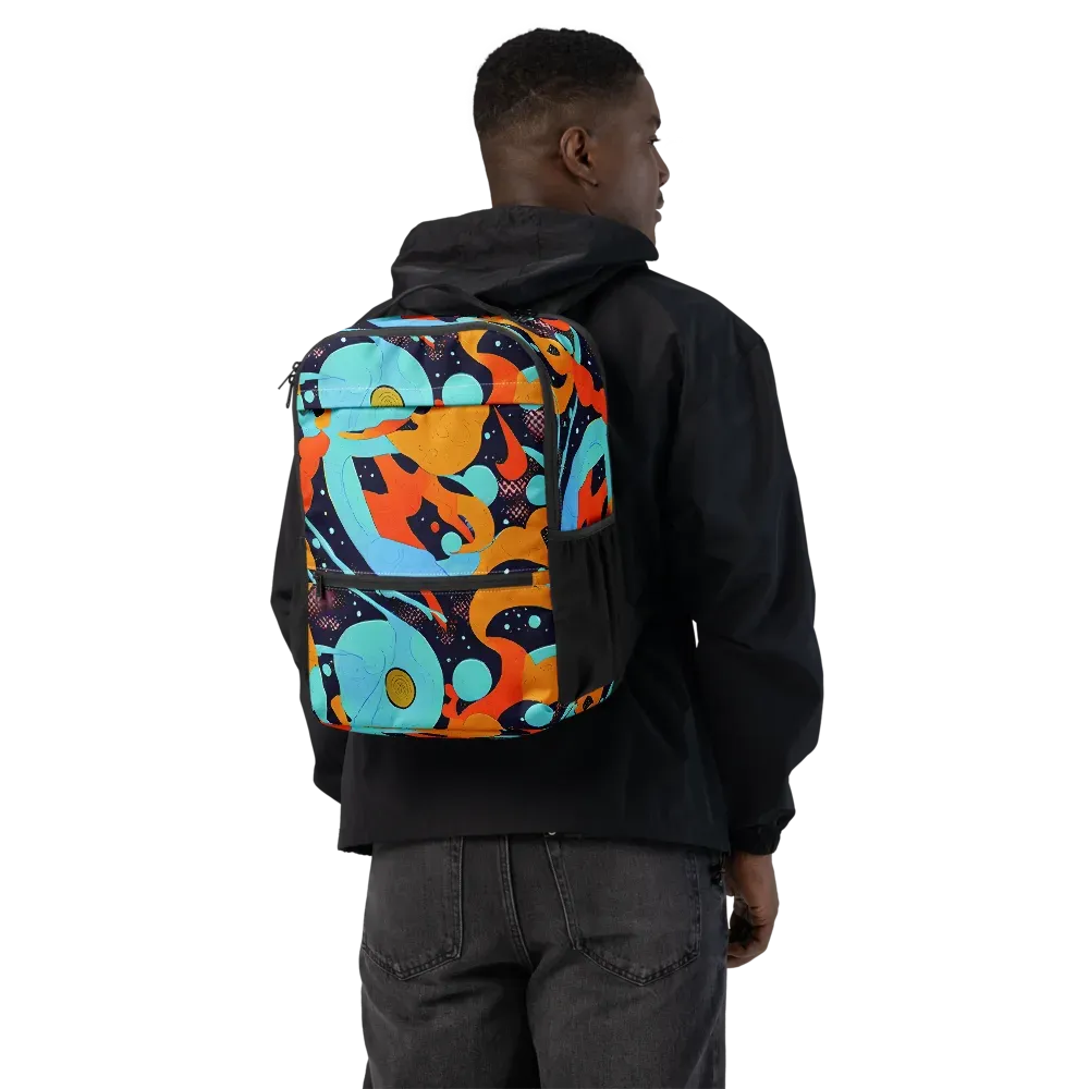 Deep Space Drip on Utility Backpack — Back