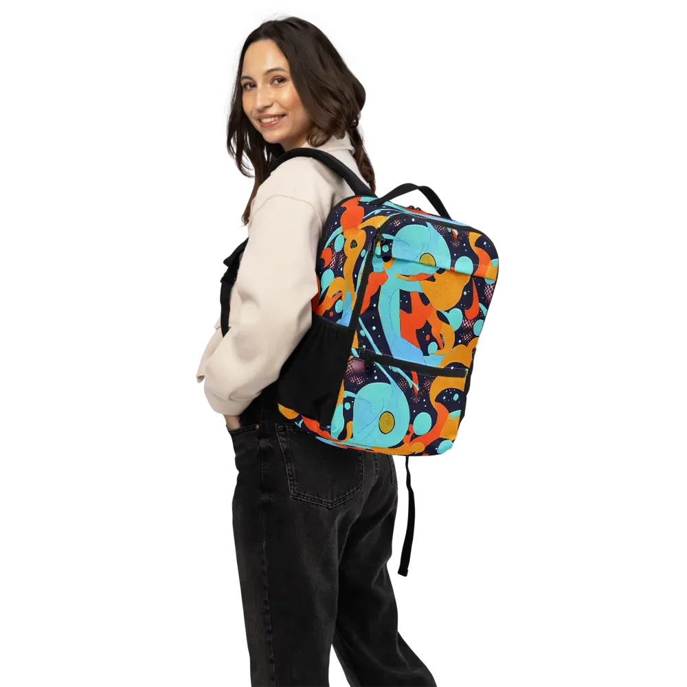 Deep Space Drip on Utility Backpack — Back