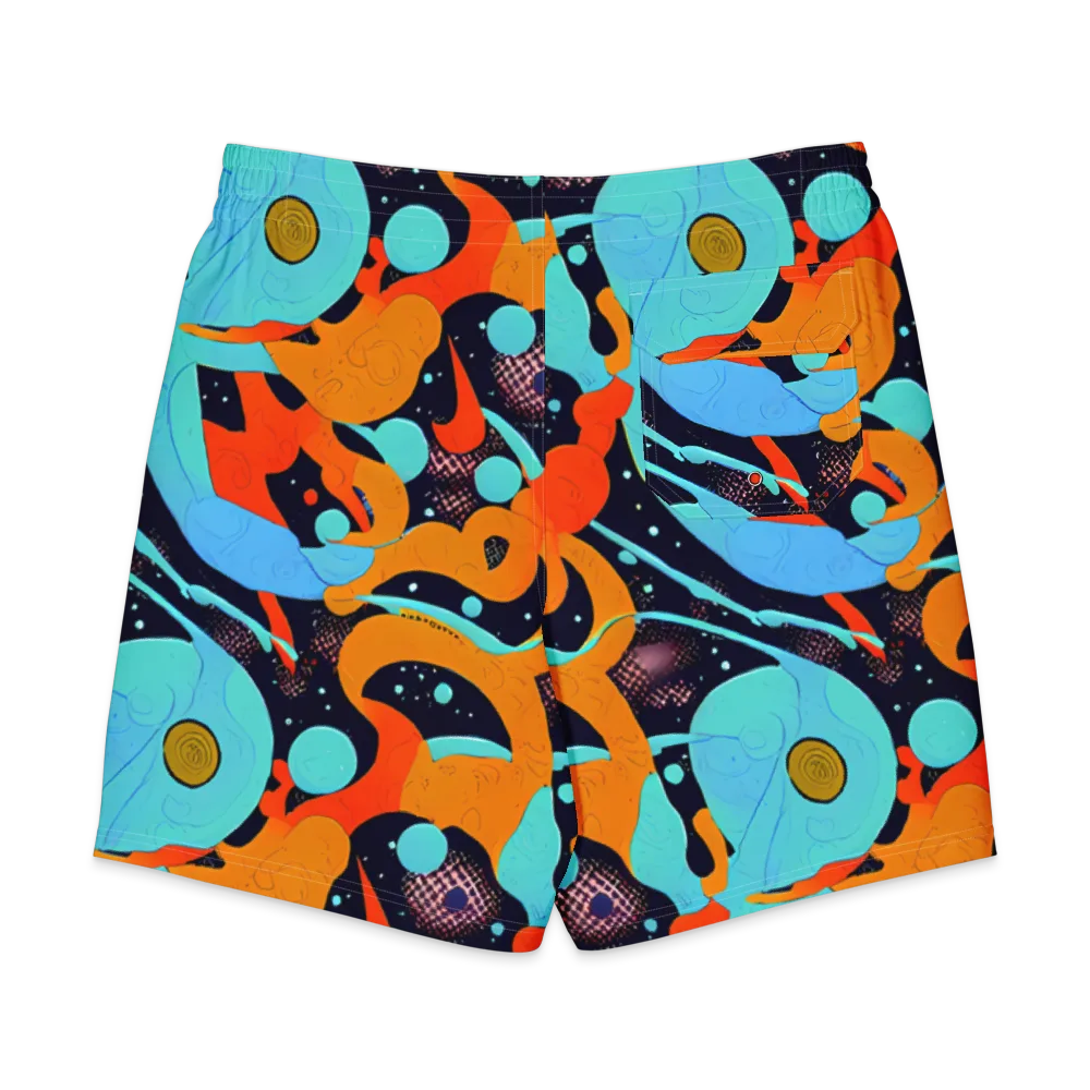 Deep Space Drip on Men's Board Shorts — Back