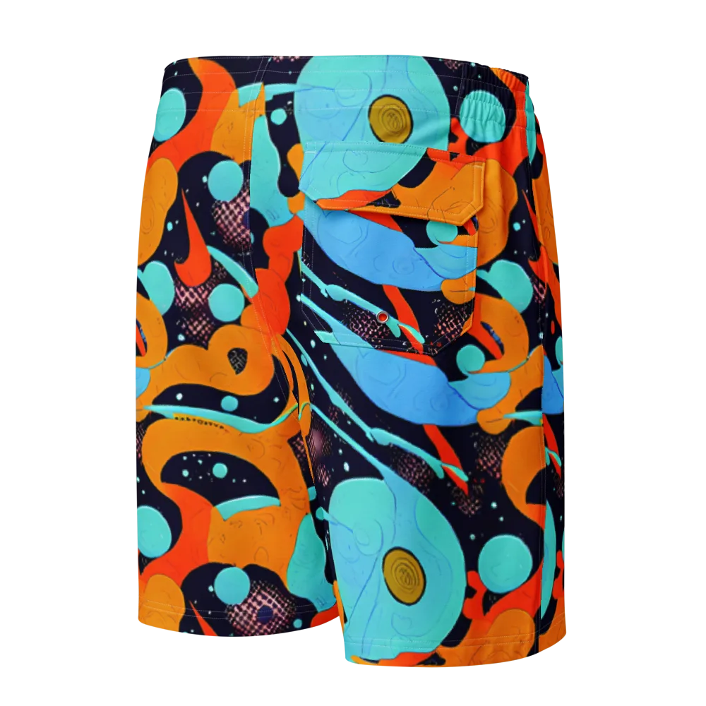 Deep Space Drip on Men's Board Shorts — Back