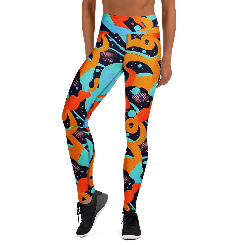 Deep Space Drip on Yoga Leggings — Front