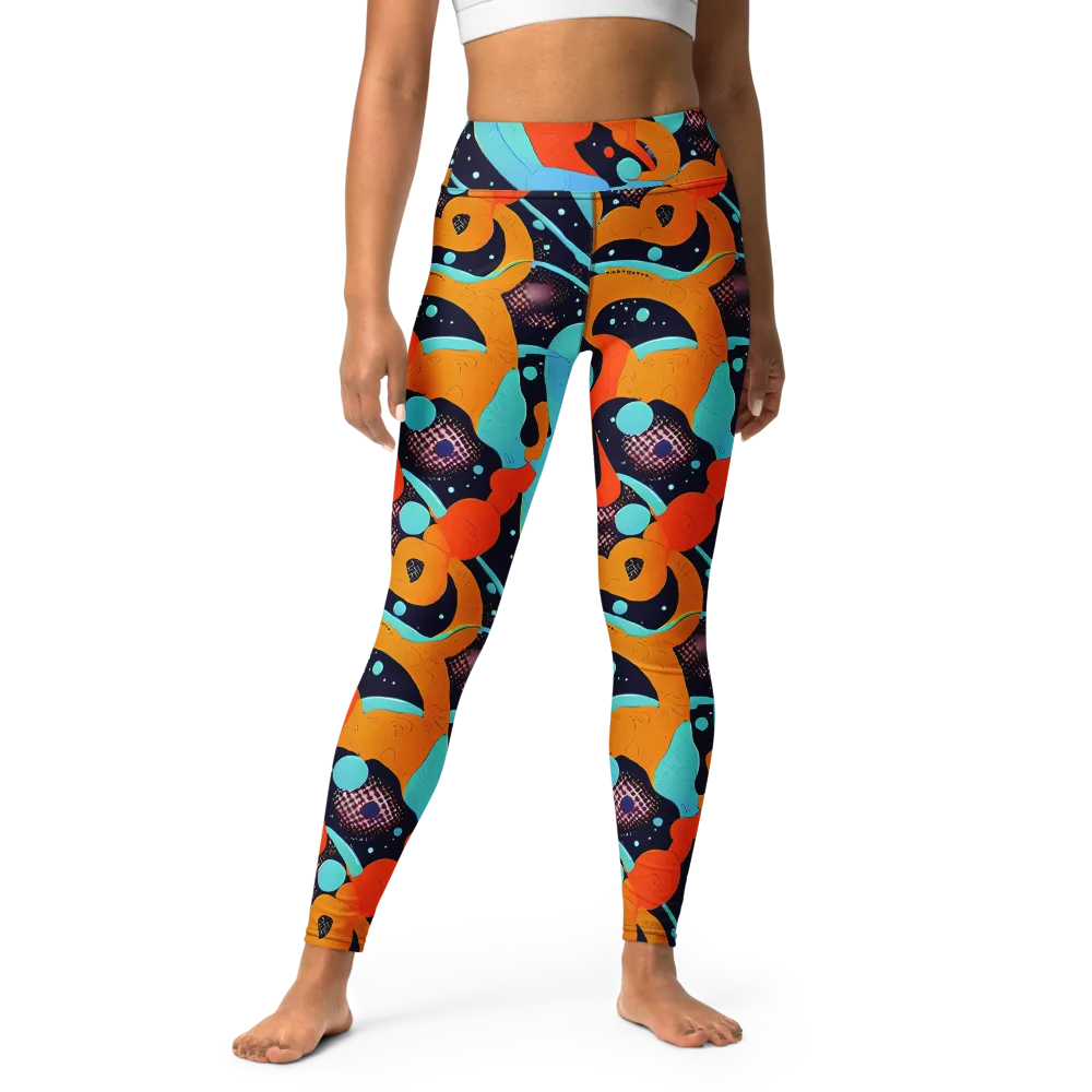 Deep Space Drip on Yoga Leggings — Front