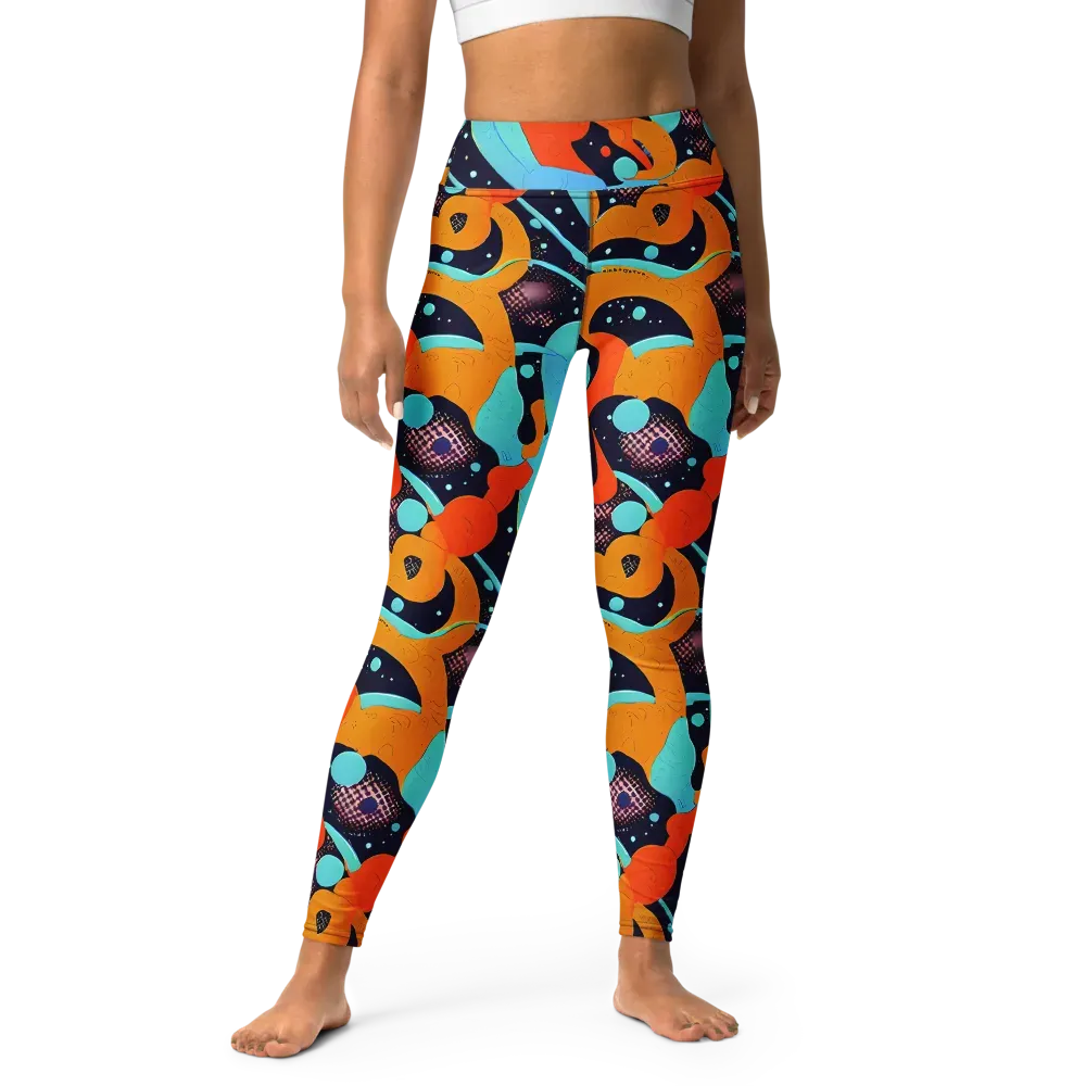 Deep Space Drip on Yoga Leggings — Front