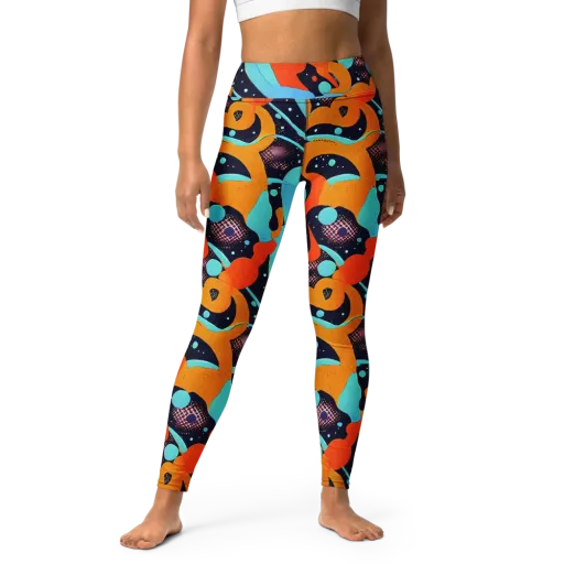 Deep Space Drip on a Yoga Leggings